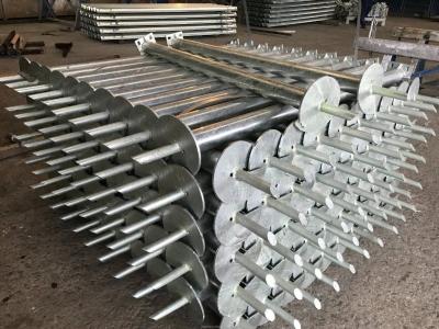 China Solar PV Mounting System Ground Screw with Customized Shaft and Galvanized Post Anchor for sale