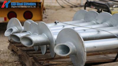 China Hot DIP Galvanizing Prefab Steel Pile-ground Bracket with Screw Helical Anchor Bolt for sale