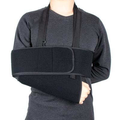 China Meadical Comfortable Supplies Compression Breathable Black Orthopedic Arm Sling For Broken Arms for sale