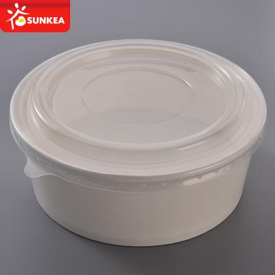 China Disposable Customized Logo Printing Paper Salad Bowl With Lid for sale