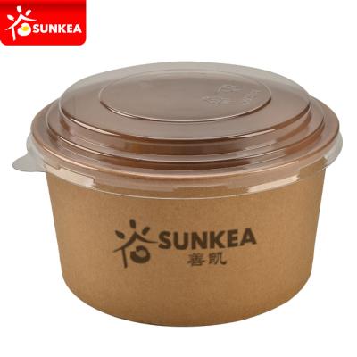 China Customized Disposable Paper Bowls Disposable Salad Takeout Container for sale