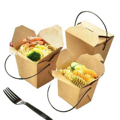 China Sunkea Disposable Disposable Food Grade Food Container Paper Noodle Box for sale