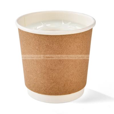 China Disposable Double Wall 2oz Coffee Paper Sampler Disposable Cup for sale