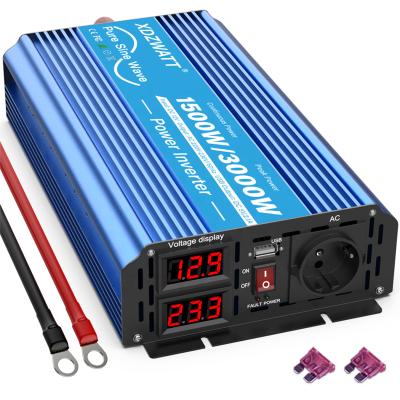 China High Quality 1kw 1.5kw 2kw 3kw 12v Inverters Remote 24v to 220v 230v 240v Pure Sine Inverter Off-Grid Converter 23*18*7.2(cm) for sale