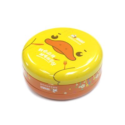 China 2021 new logo food grade candy packaging tin box custom eco-friendly empty round metal candy tin cans packaging for sale