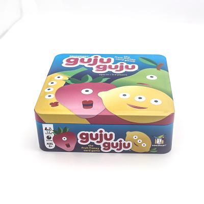 China Custom Printing Empty Recyclable Food Grade Cookie Cake Tin Container Metal Cookies Tin Box Large for sale