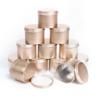 China Eco-Friendl High Quality Eco Friendly Aluminum Sliver Rose Gold Tin Candles Gold Tin Candle Container For Candles for sale