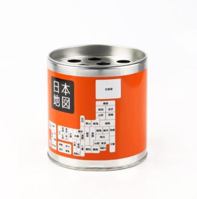 China Packaging Custom Printed Unique New Design Portable Empty Tin Container Round Metal Tin Can Ashtray for sale