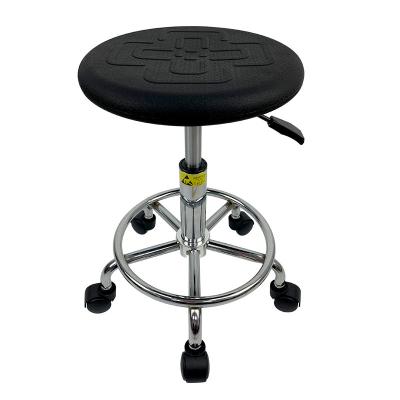 China Durable Professional Manufacture PU Esd Lab Chair Cheap Commercial Antistatic Stool For Sale for sale