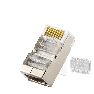 China 8Pin RJ45 Power Plug Network Cable Connector Crystal Modular Adapter For Cat5 Cat5e Cat6 Rj Crystal Connector Shielded Two Piece for sale