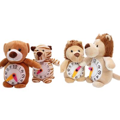 China Baby Toys Factory Educational Stuffed Animals Factory Direct Plush Toy Clock Pattern Customized Plush Toys for sale