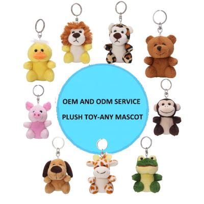 China Custom Soft Plush Toy Keychain Promotional Toys OEM Plushies Mini Stuffed Animal Toys Gift Wholesale for sale