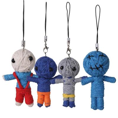 China Wholesale Cute Handmade Cute Voodoo Doll Key Chains Mini Toy Halloween Voodoo Dolls Keychains For Sale for sale