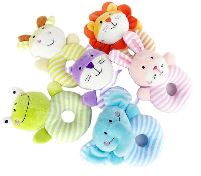 China Toy Wholesale Baby Rattles Mobile Musical Soft Baby Toys Custom Stuffed Plush Mini Animal Rattle Soft Toys for sale