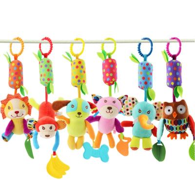 China Moon Musical Nursery Cartoon Toy Super Soft Baby Moving Toys with Hanging Music Baby Crib Toys Ratchet Toys for sale