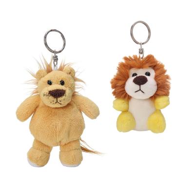 China Wholesale Cheap Promotional Funny Big Lion Keychain Toy Custom LOGO Soft Mini Stuffed Lion Eyes Stuffed Animal 10CM for sale