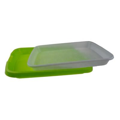 China Healthy Seed Sprouting Tray Kitchen Seed Sprouter Garden Soilless Seed Germination Container with Lid for sale