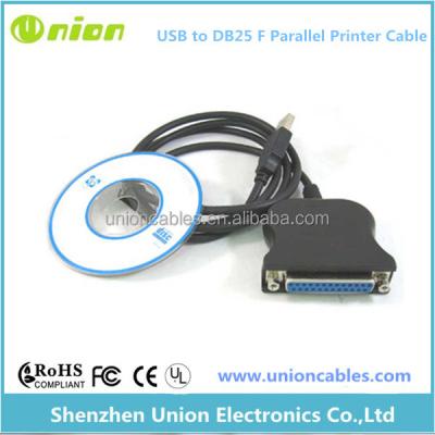 China Paralle/IEEE 1284 Left Adapter USB-DB25 USB 2.0 Printer Prolific Chipset for sale