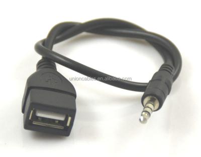 China New 1m AUX auxiliary audio jack. Multimedia Male Sync 3.5mm Jack To USB Cord Converter Cable for sale