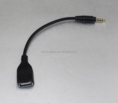 China AUX audio jack. Multimedia 3.5mm Male Jack To USB 2.0 Female Converter Cable Cord for sale