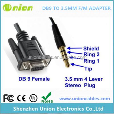 China Computers Stereo 3.5mm Audio Jack To DB9 Computer Data Cable for sale