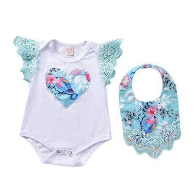 China New Style Girls Casual Romper Cute Funny Custom Baby Jumpsuit With Bibs for sale