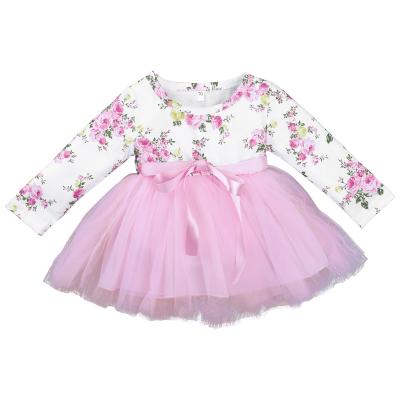 China Breathable Infant Smocked Dress And Headband Sleeveless Newborn Baby Clothes Summer Floral Print Infant Clothing for sale