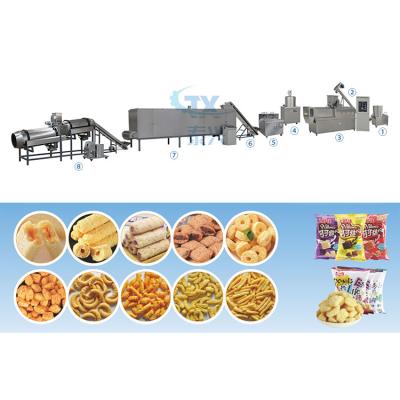 Chine Small rice food extrusion machines corn puffed snack food extrusion line full set à vendre