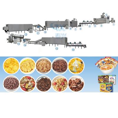 Chine Big capacity rice corn flakes extruder machine production line cow and beef à vendre