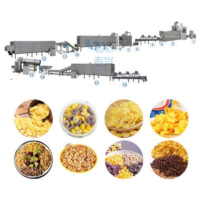 Chine Small scale corn steam flakes extruder making machine production plant price à vendre