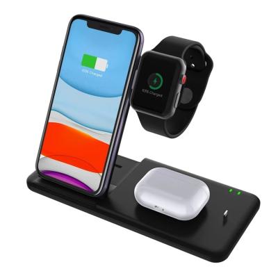 China 4 in-1 Wireless Charger 15W High Speed ​​Fast Charging Wireless Charger for Earphone and Apple Watch Mobile Phone for sale