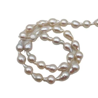 China Grade Natural Freshwater Pearl AAA White Pearl Loose Strands 8~10mm Loose Beads Baroque Pearls For Bracelet Earrings Necklace Making for sale