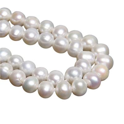 China Wholesale Loose Cultured White Freshwater Pearl Real Pearl 6-11mm Strand Natural Freshwater Pearls String Close Round Water Freshwater Pearl for sale