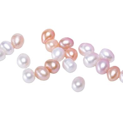 China Small Size Freshwater Tiny Rice Pearl 7-8mm Oval Seed Pearl Beads Twine Strand Genuine Natural Freshwater Pearls for sale