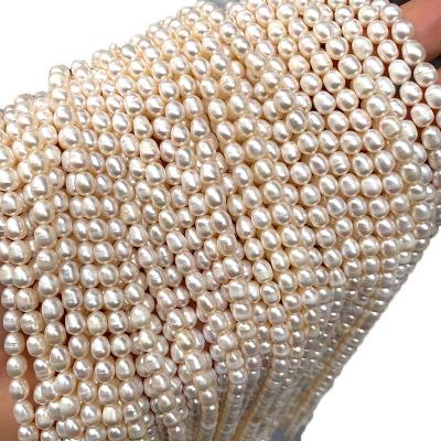 China Pearl Fine AAA 100% Natural Freshwater Natural Freshwater Pearl White Rice Shape Beads For Jewelry Making DIY Bracelet Necklace 6-7mm/7-8mm Strand 14