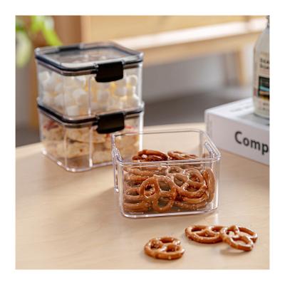 China Freshness Preservation OEM ODM Different Capacity Boxes Plastic Sealed Transparent Kitchen Storage Box Food Container for sale