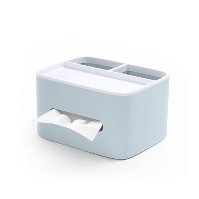 China Minimalist Multi Function Tissue Paper Organizer Tissue Desktop Storage Box for sale