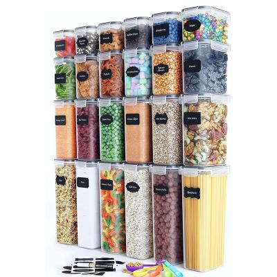 China Freshness Preservation Vacuum Sealed Storage Jars Kitchen Plastic Household Hot Sales Nuts Cereals Grains Storage Containers Transparent Dry Food for sale