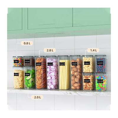 China Freshness Preservation Different Size Large Plastic Refrigerator Container Airtight Pet Food Storage With Lids for sale