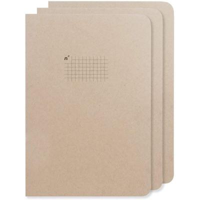 China Eco - Friendly Kraft Paper Cover Eco - Friendly Premium Recycled Paper Thick Square Grid Notebook Journal for sale