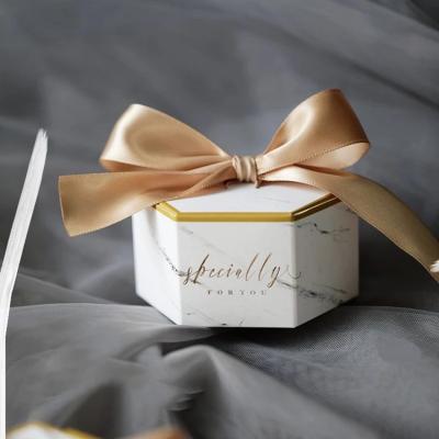 China Europe Marble Style Recyclable Birthday Gift Box Wedding Favors Sweet Chocolate Boxes for sale