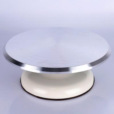 China Popular 2022 Alloy Cake Turntable Cake Stand Platform Viable Most 8inch Round Rotating Cake Tools for sale