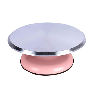 China Factory Price Cake Rotating Stand Wholesale Viable Cake Turntable 8 Inch Metal Cake Turntable Decorating Tools for sale