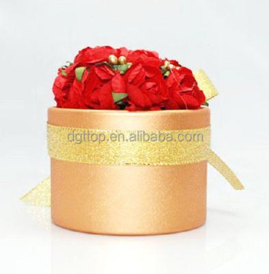 China Recycled materials around wedding candy boxes with flower decoration for sale