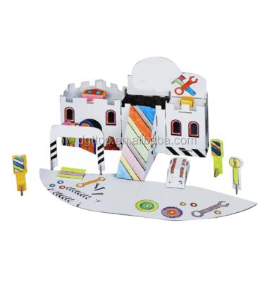 China Cardboard Castle House Corrugated Paper Outdoor House for sale