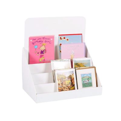 China Recycleble cardboard greeting card display stand for A5 and A6 cards for sale