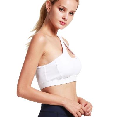 China Wholesale Women's Top Recycled Fitness Breathable Active High Print Gym Yoga Wear Women One Shoulder Sports Bra And Underwear Set for sale