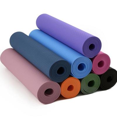 China Relieve shock; Prevent Joint Knocks High Density Anti-Slip Yoga Mats Folding Tpe Yoga Mat Gym Fitness Tape Eco-Friendly Yoga Mat Wholesale for sale