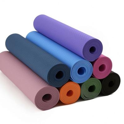 China Relieve shock; Prevent Joint Knocks Simple Color Eco Friendly Non Slip Tape Yoga Mat With Body Alignment System For Yoga And Pilates for sale