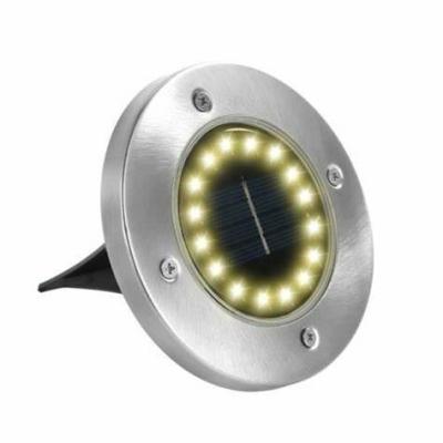 China Garden Ground Solar Lights 8 LED Solar Garden Lights Waterproof Outdoor Solar Disc Lights for Pathway Yard Walkway Patio Lawn Path for sale